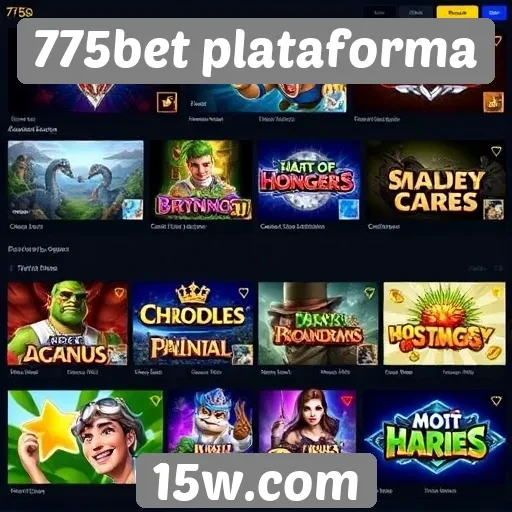 Diversidade de jogos disponíveis no 775bet